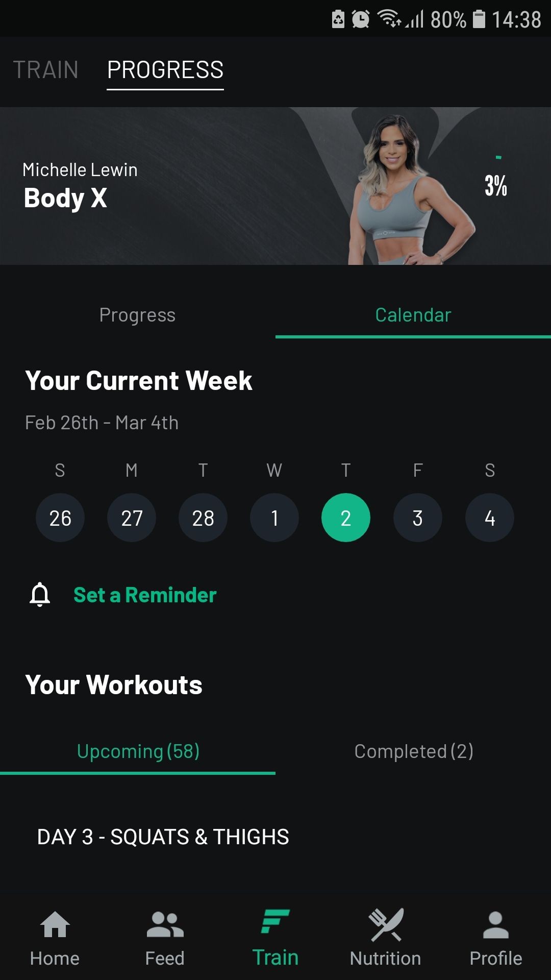 Fitplan lịch tập luyện trên điện thoại Android