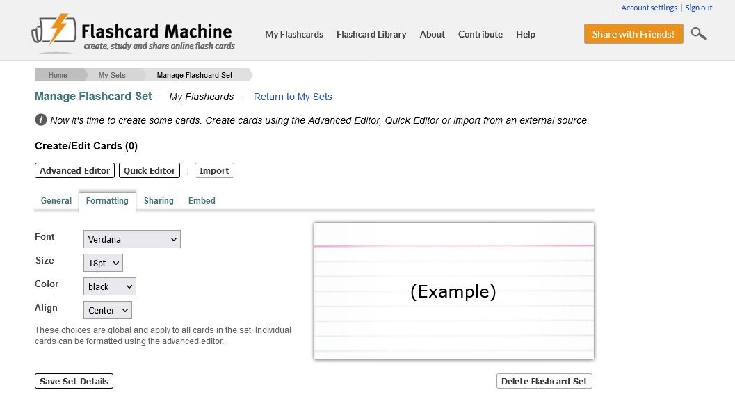 Flashcard Machine