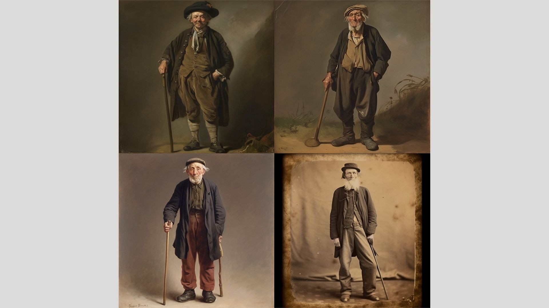 Full length portrait of an old man Midjourney v5