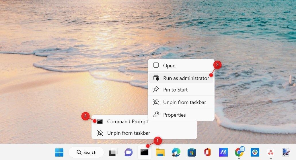 Ghim Command Prompt Vào Thanh Tác Vụ