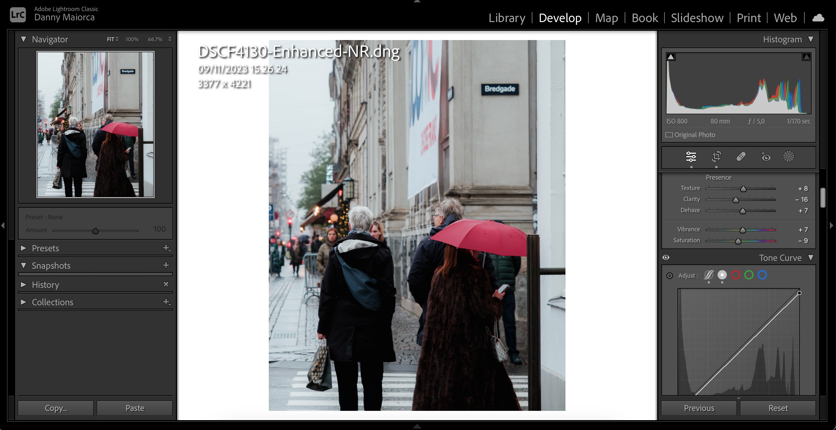 Giảm thanh trượt Độ Rõ Nét trong Adobe Lightroom