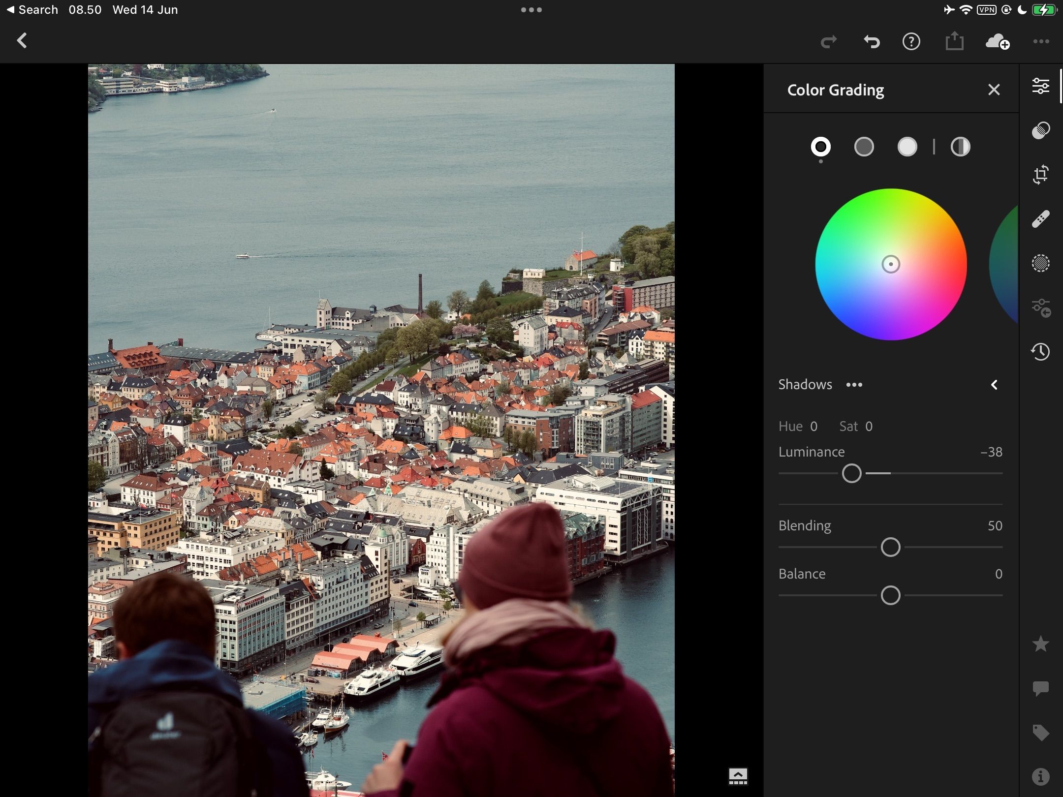 Giao diện Lightroom CC trên iPad