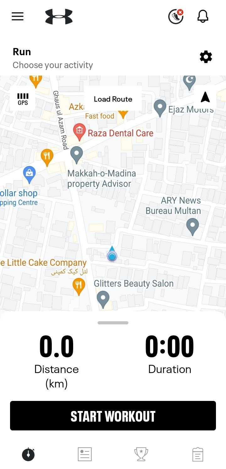 Giao diện MapMyRun