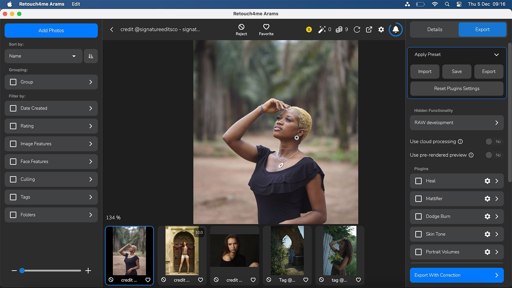 Giao diện Retouch4Me