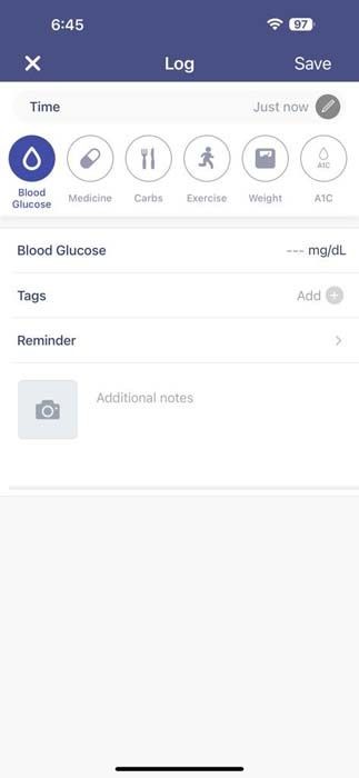 Glucose Buddy ứng dụng ghi nhật ký đường huyết
