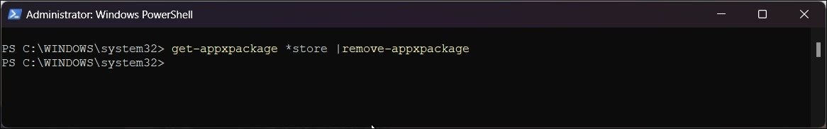 Gỡ bỏ Microsoft Store bằng PowerShell