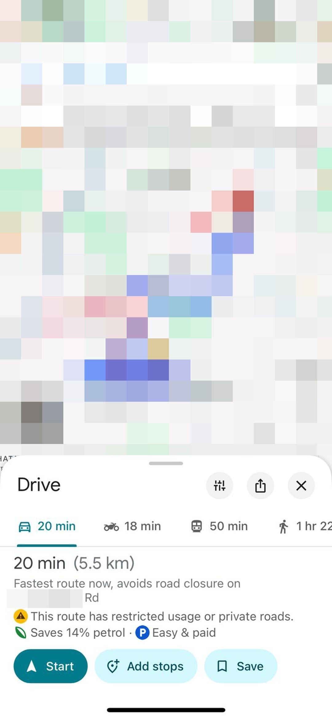 Google Maps khó khăn khi tìm chỗ đỗ xe trên iOS