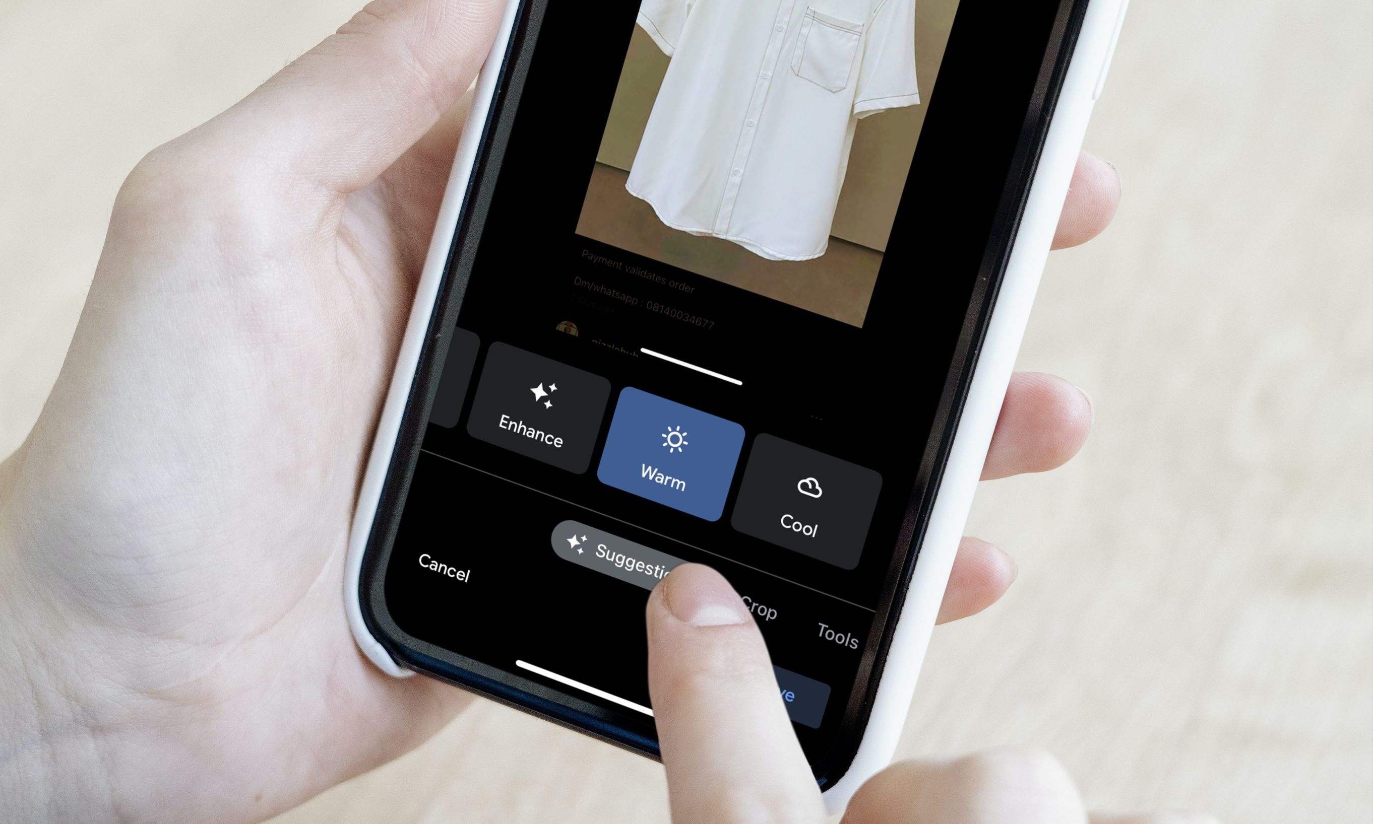 Google Photos chỉnh sửa ảnh trên iPhone