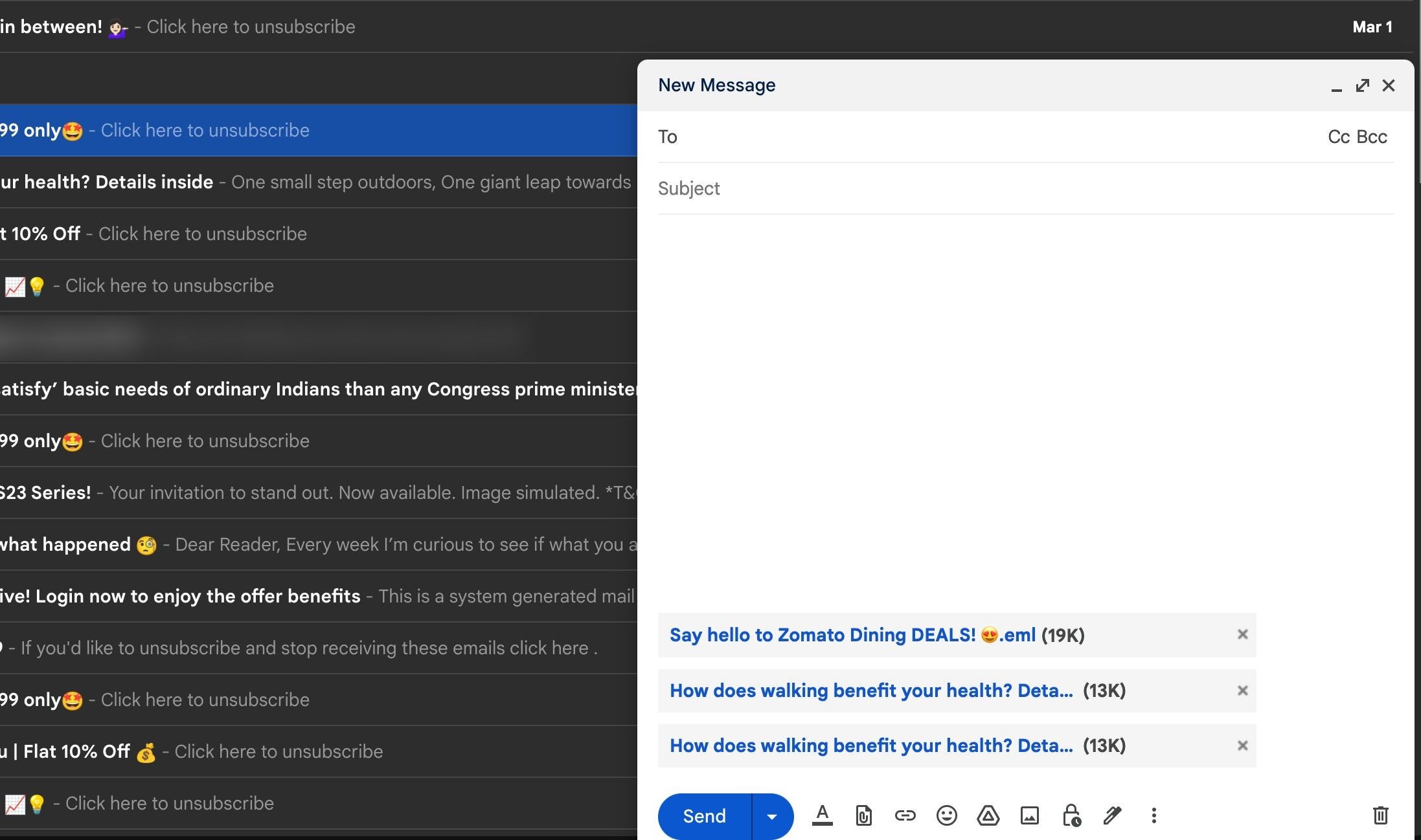 Gửi email dưới dạng tệp đính kèm trong Gmail