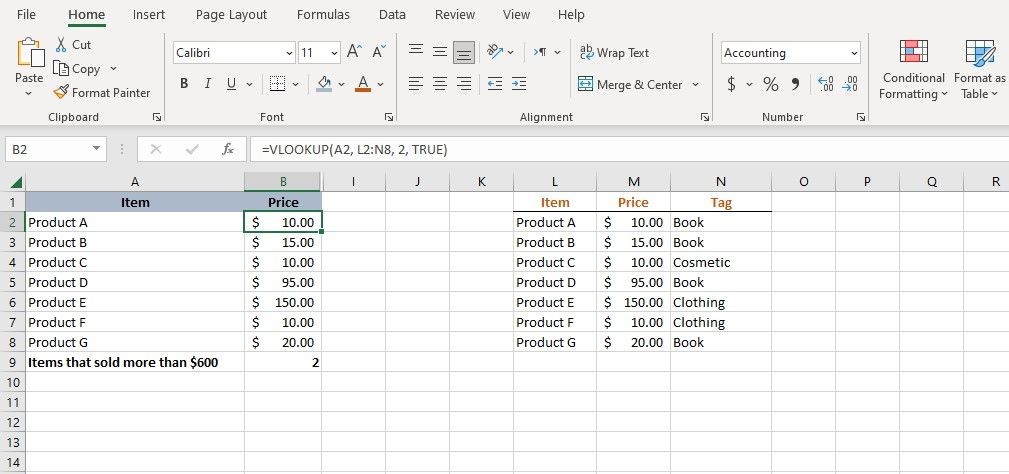 Hàm VLOOKUP trong Excel