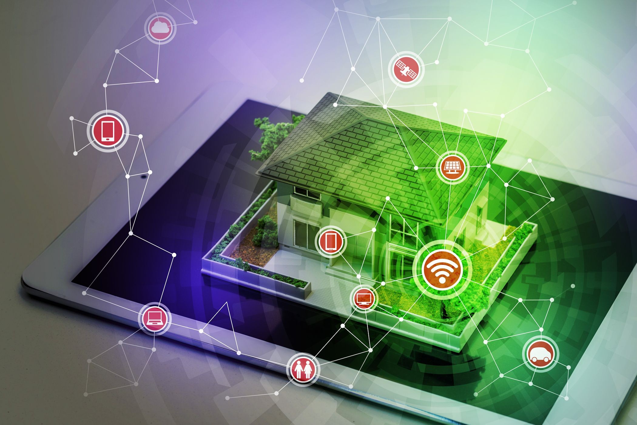 Hệ thống Wi-Fi mesh bao phủ khái niệm nhà thông minh