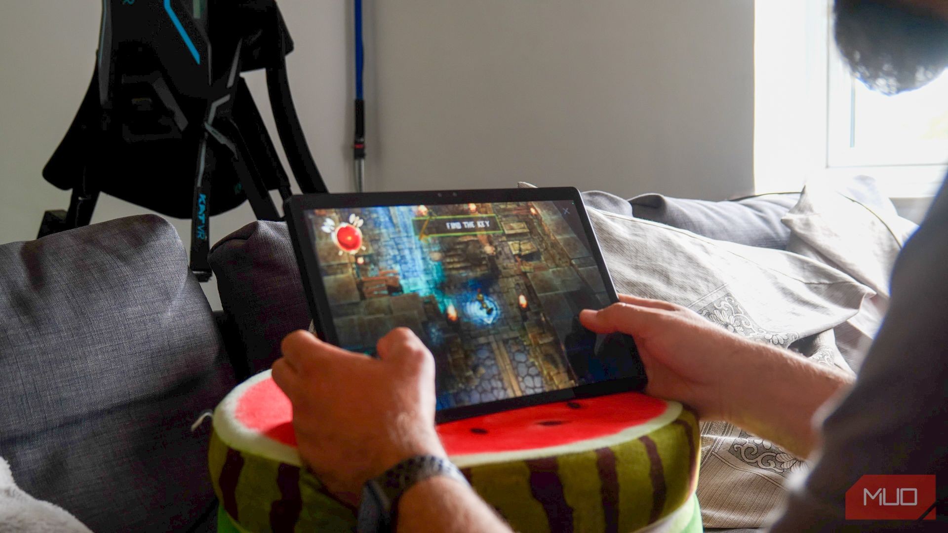 Hiệu ứng độ sâu trong game Dungeon trên Lume Pad 2