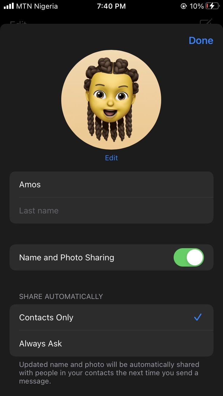 Hình ảnh chỉnh sửa chi tiết iMessage trên iPhone không có Face ID
