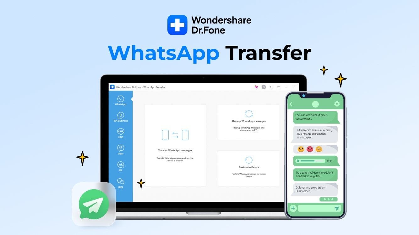 Hình ảnh chuyển WhatsApp Wondershare Dr. Fone