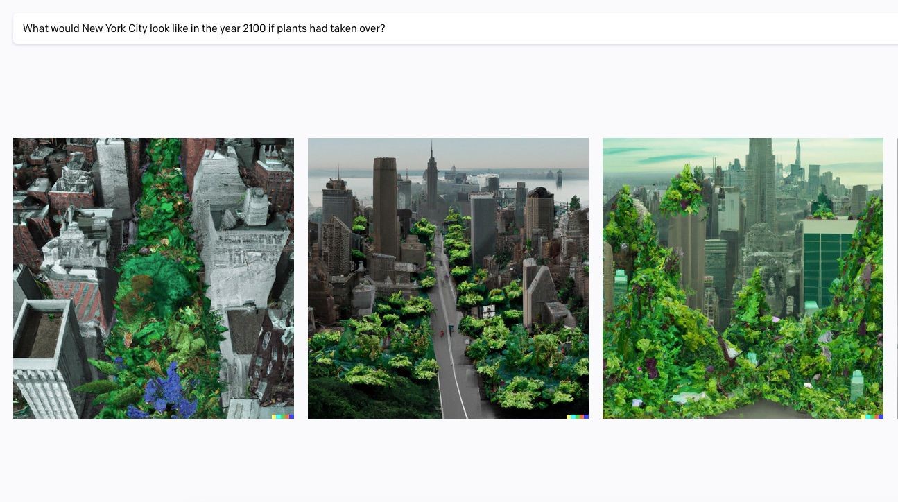Hình ảnh DALL-E 2 về NYC và thực vật