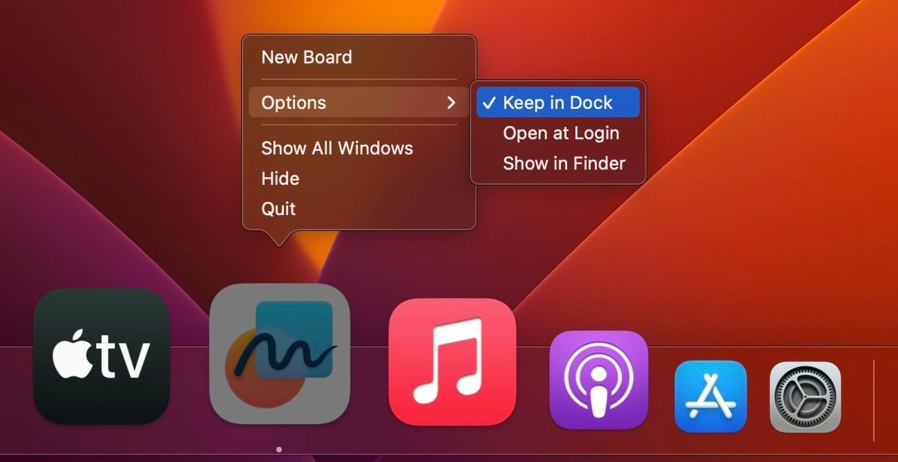 Hình ảnh ghim ứng dụng vào Dock trên Mac