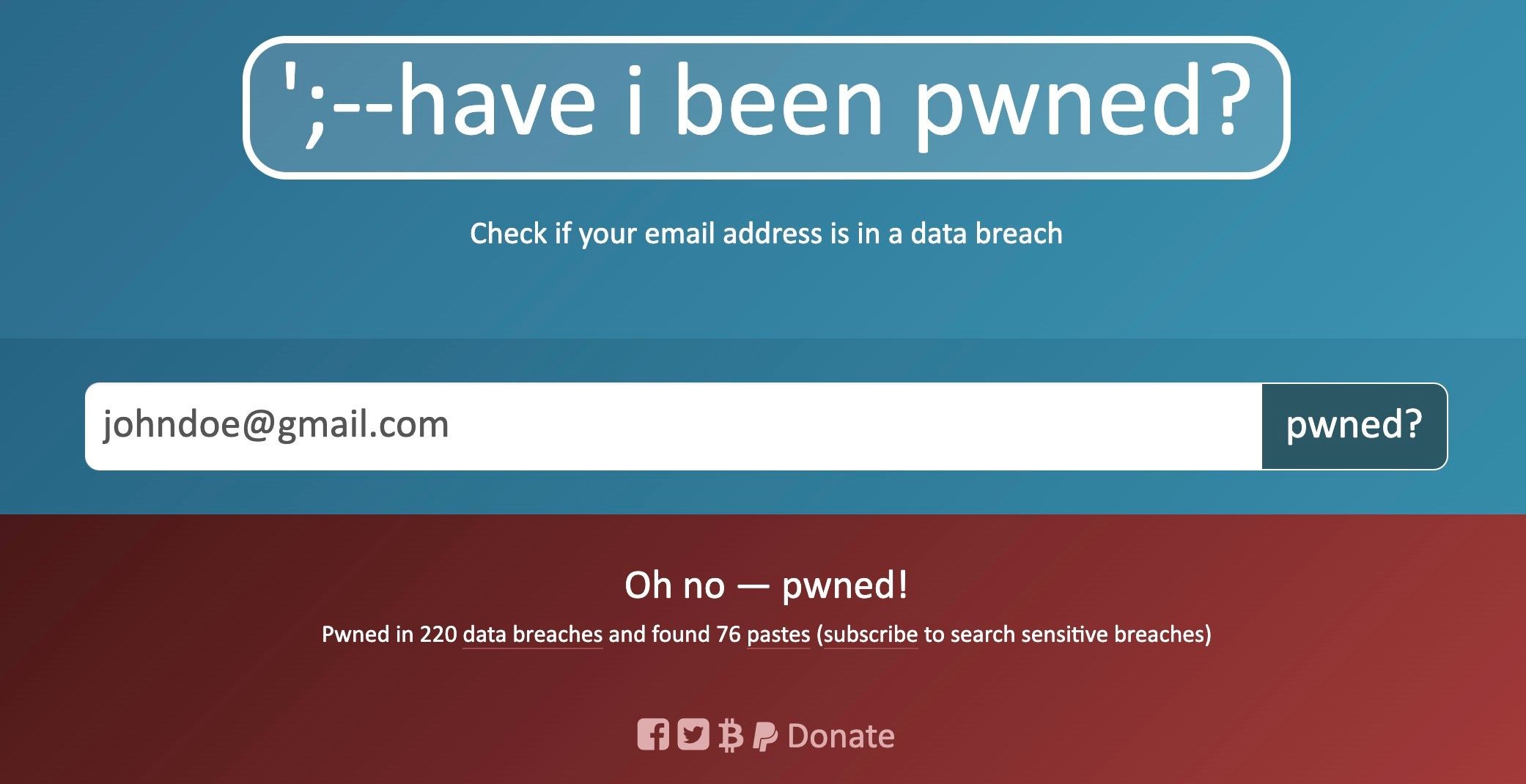 Hình ảnh kết quả từ Have I Been Pwned