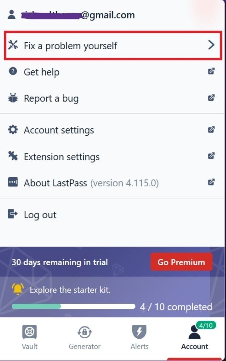 Hình ảnh màn hình xuất mật khẩu trên LastPass
