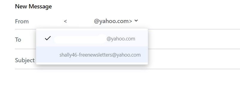 Hình ảnh minh họa thanh địa chỉ trong Yahoo Mail