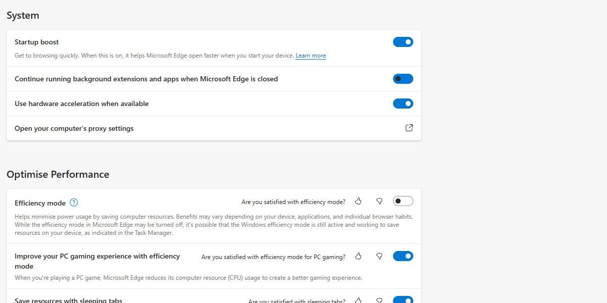 Hình ảnh tắt chế độ chạy nền của Edge