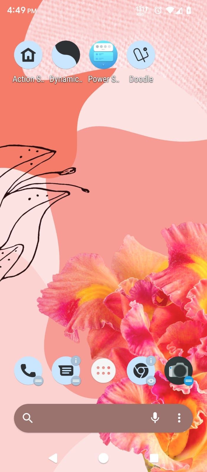 Hình nền đã thay đổi bằng Doodle Live Wallpapers