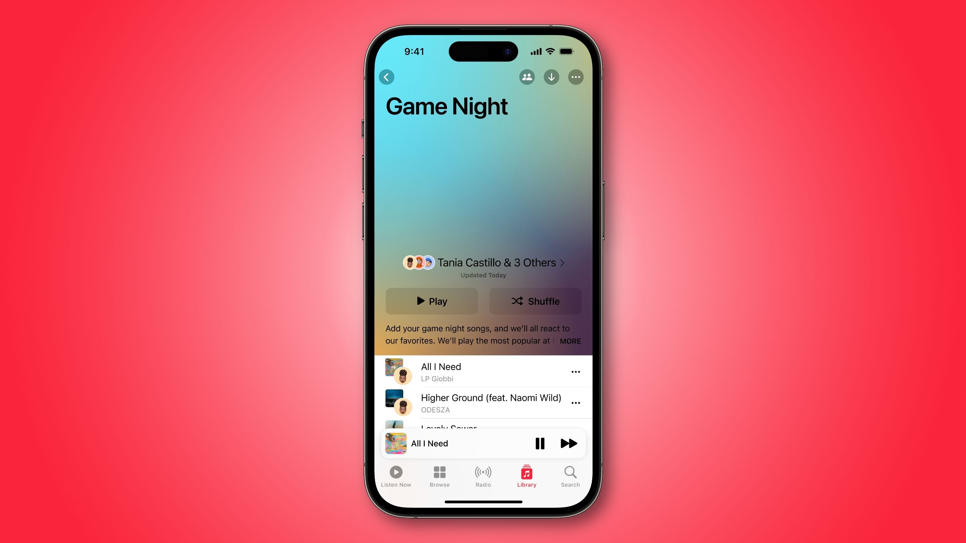 Hợp tác danh sách phát trên iOS 17