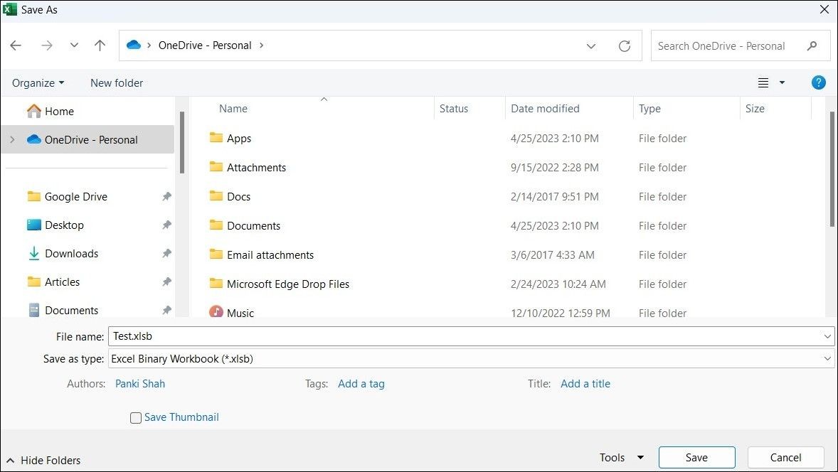 Hộp Thoại Save As Trong Excel