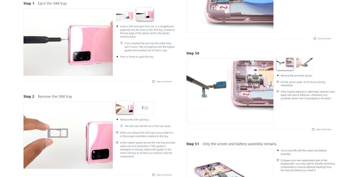 Hướng dẫn sửa chữa màn hình và pin trên iFixit