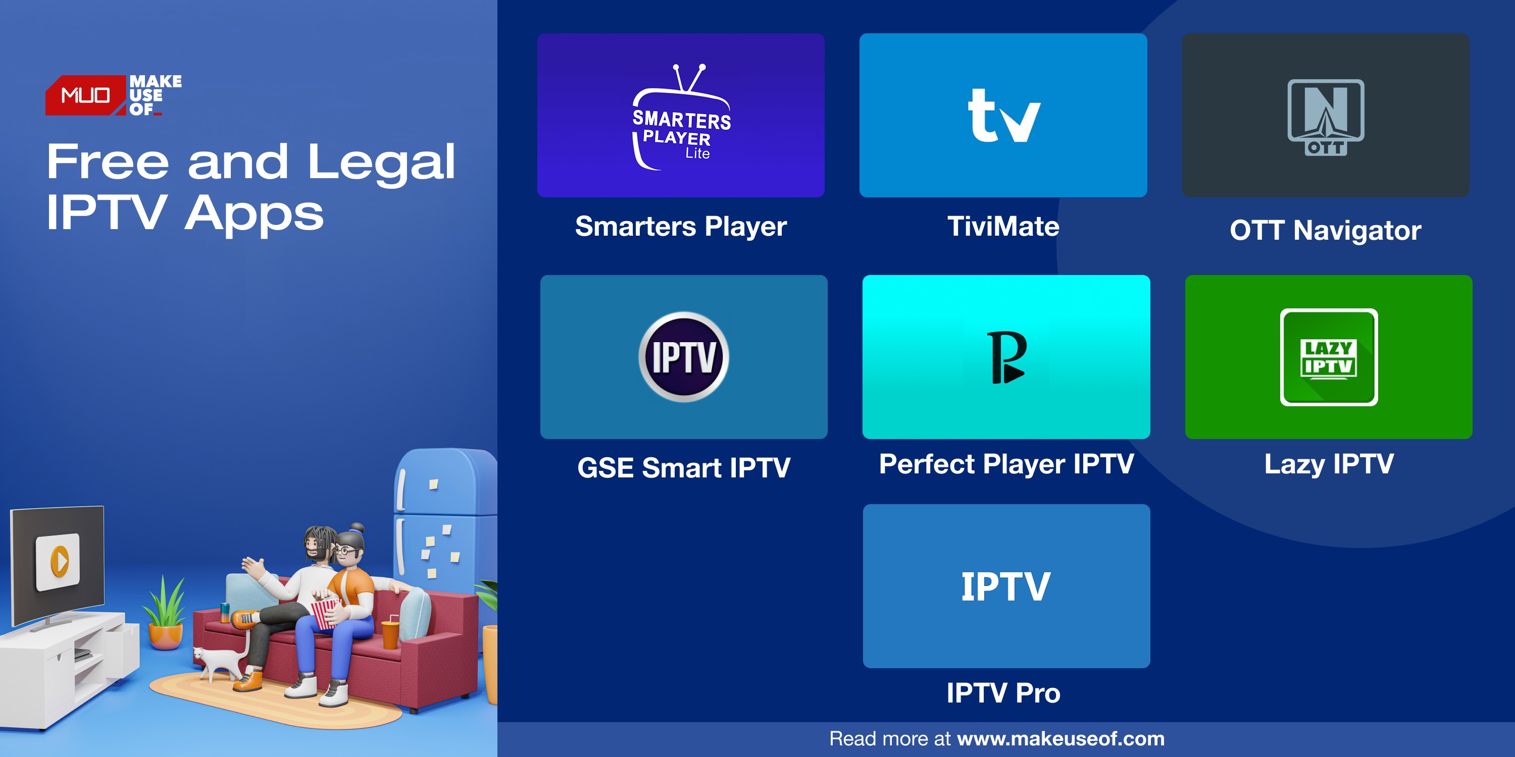 Infographic về các ứng dụng IPTV miễn phí và hợp pháp