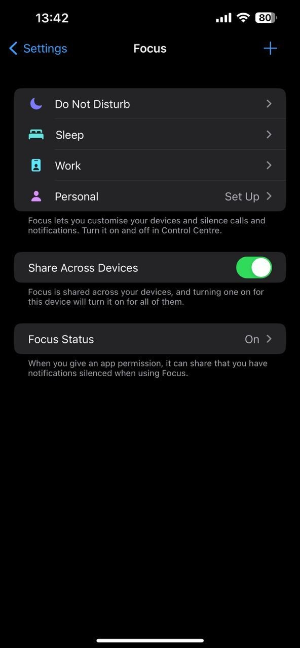 iPhone hiển thị tính năng Chế Độ Tập Trung