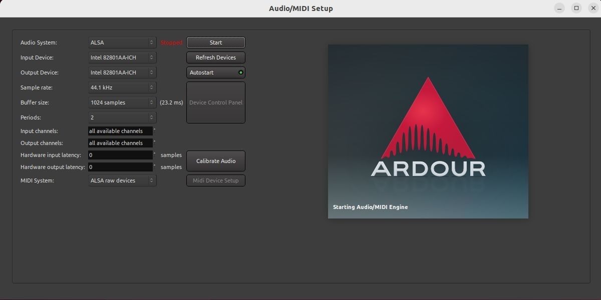Khởi chạy ứng dụng Ardour trên Linux