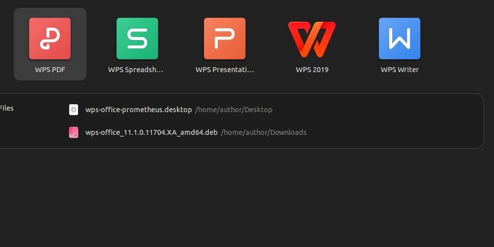 Khởi động WPS Office trên Ubuntu