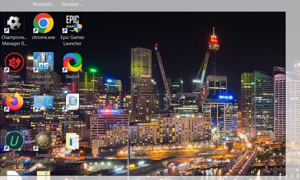Khu vực chọn ảnh chụp màn hình desktop