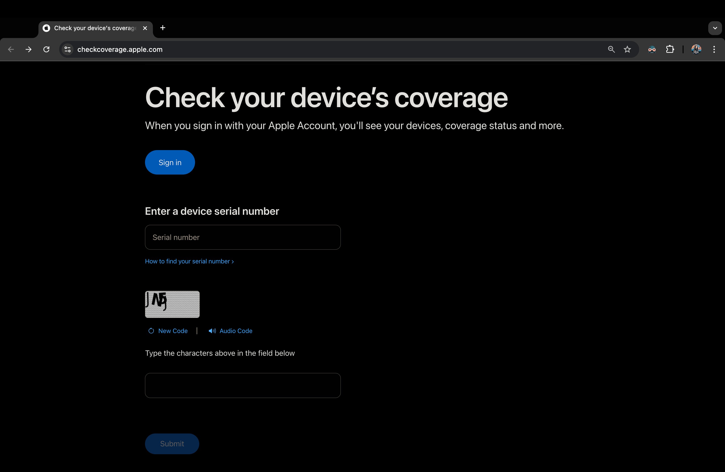 Kiểm tra bảo hành thiết bị Apple