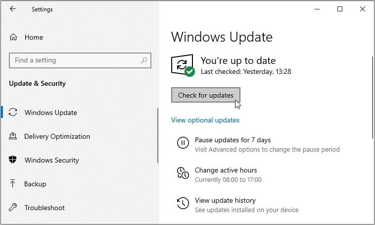 Kiểm tra cập nhật cho máy tính Windows