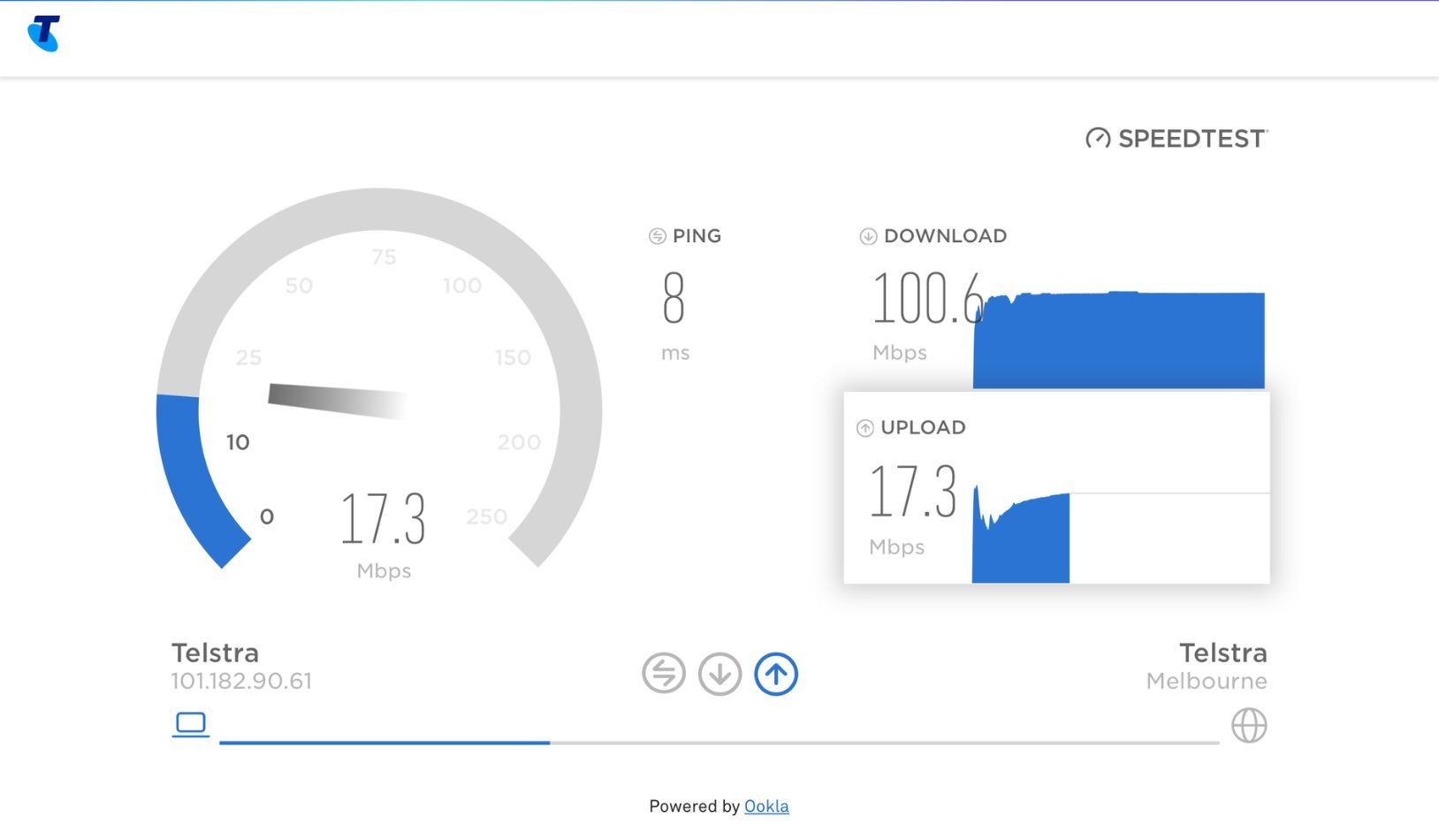Kiểm tra tốc độ internet Telstra