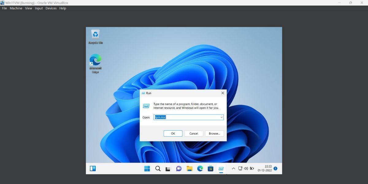 Kiểm tra TPM trên máy ảo Windows 11