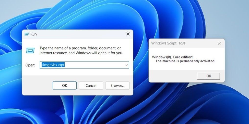 Kiểm tra trạng thái kích hoạt Windows qua công cụ Run