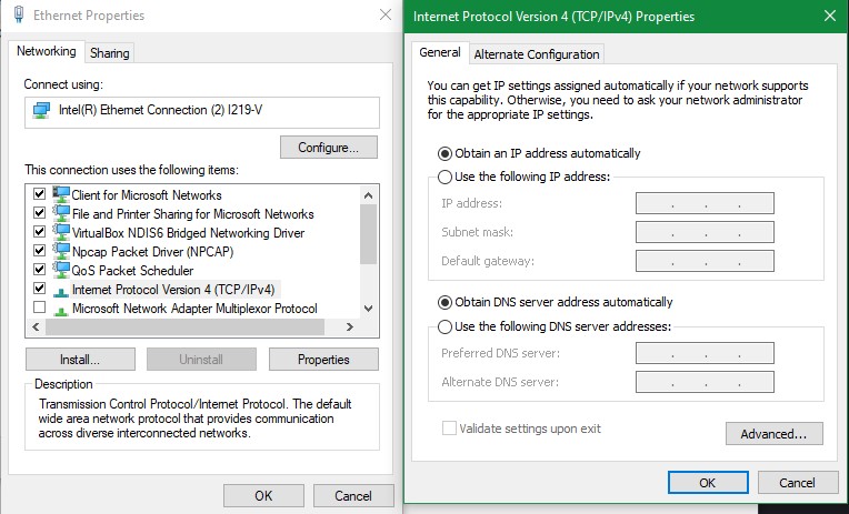 Lấy địa chỉ IP tự động trên Windows