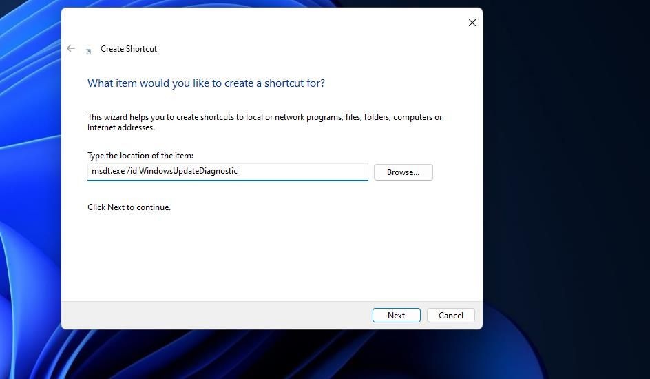 Lệnh công cụ khắc phục sự cố Windows Update