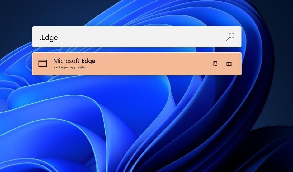 Lệnh .Edge để mở MS Edge