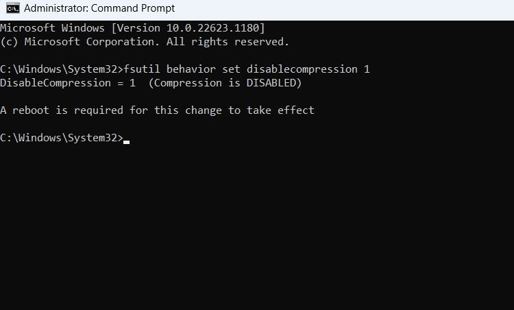 Lệnh nén tệp trong Command Prompt