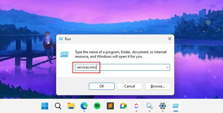 Lệnh Services trên ứng dụng Run