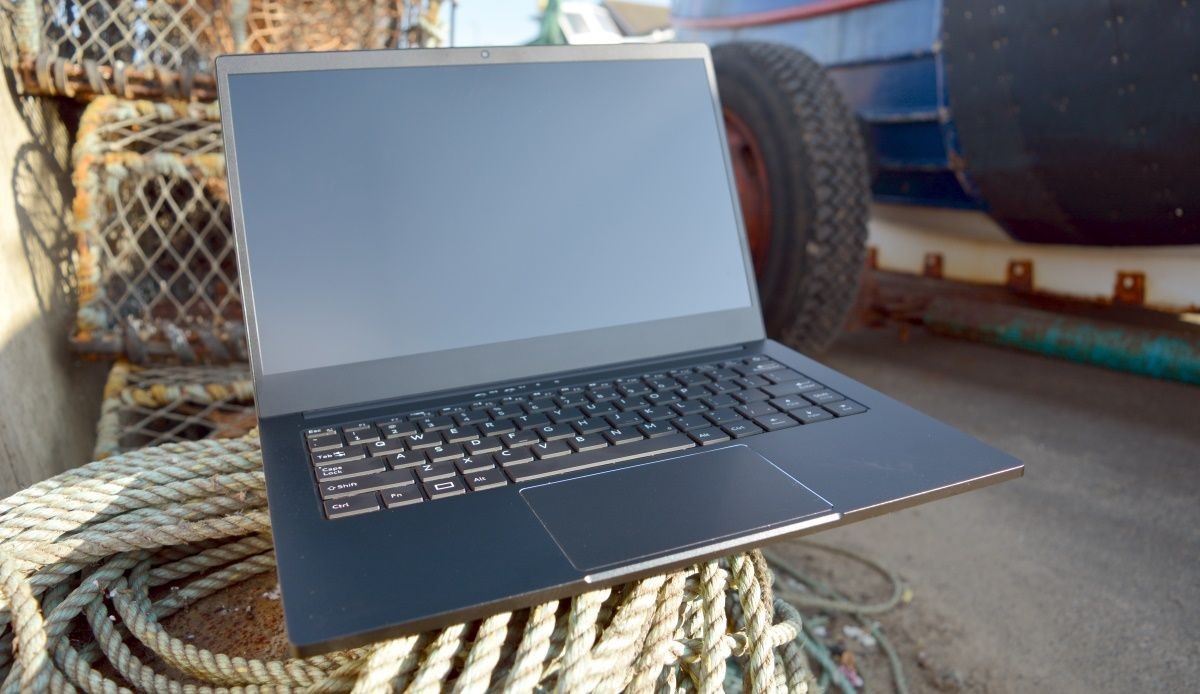 Librem laptop resting near a vehicle
