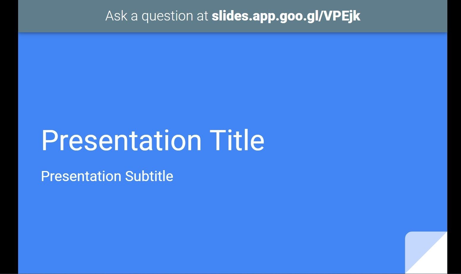Liên kết Ask a question trong banner của Google Slides