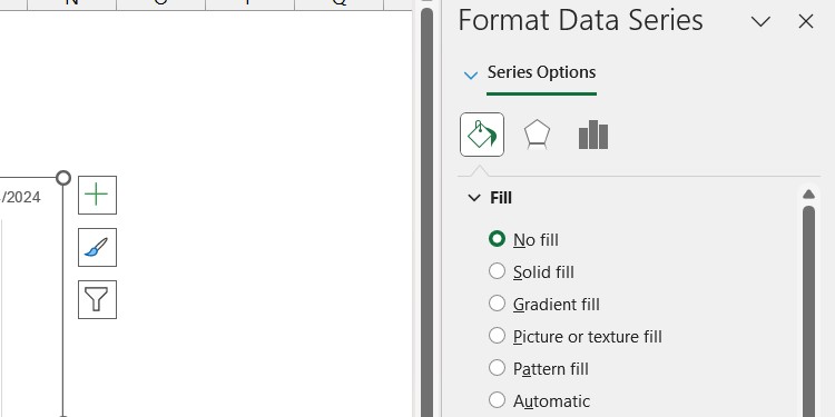 Loại bỏ điền từ thanh trong biểu đồ thanh trong Excel khi định dạng chuỗi dữ liệu