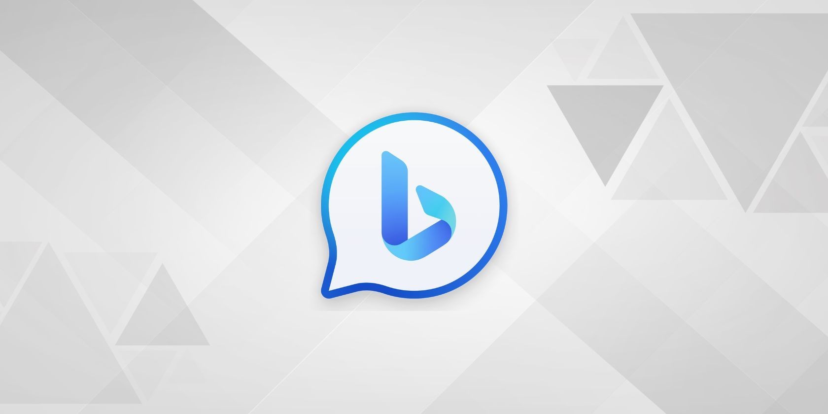 Logo Bing Chat với nền trừu tượng màu trắng