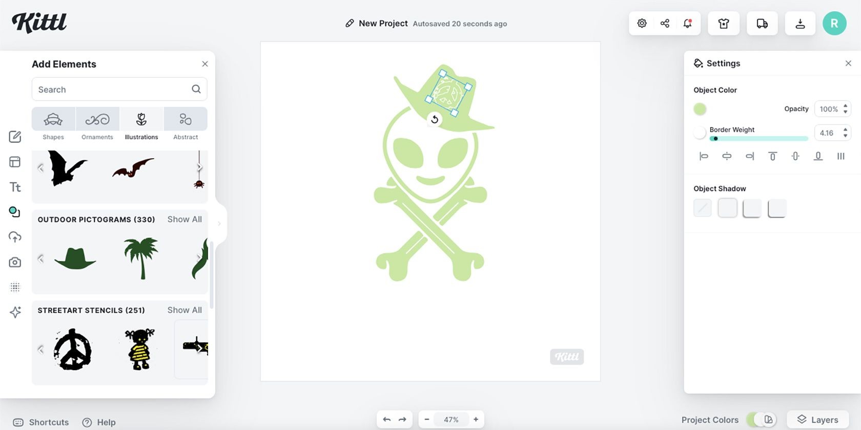 Logo Cowboy Người Ngoài Hành Tinh Được Tạo Trong Kittl