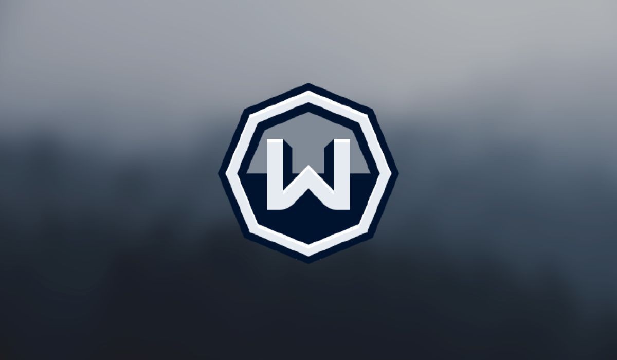 Logo Windscribe trên nền mờ màu xám