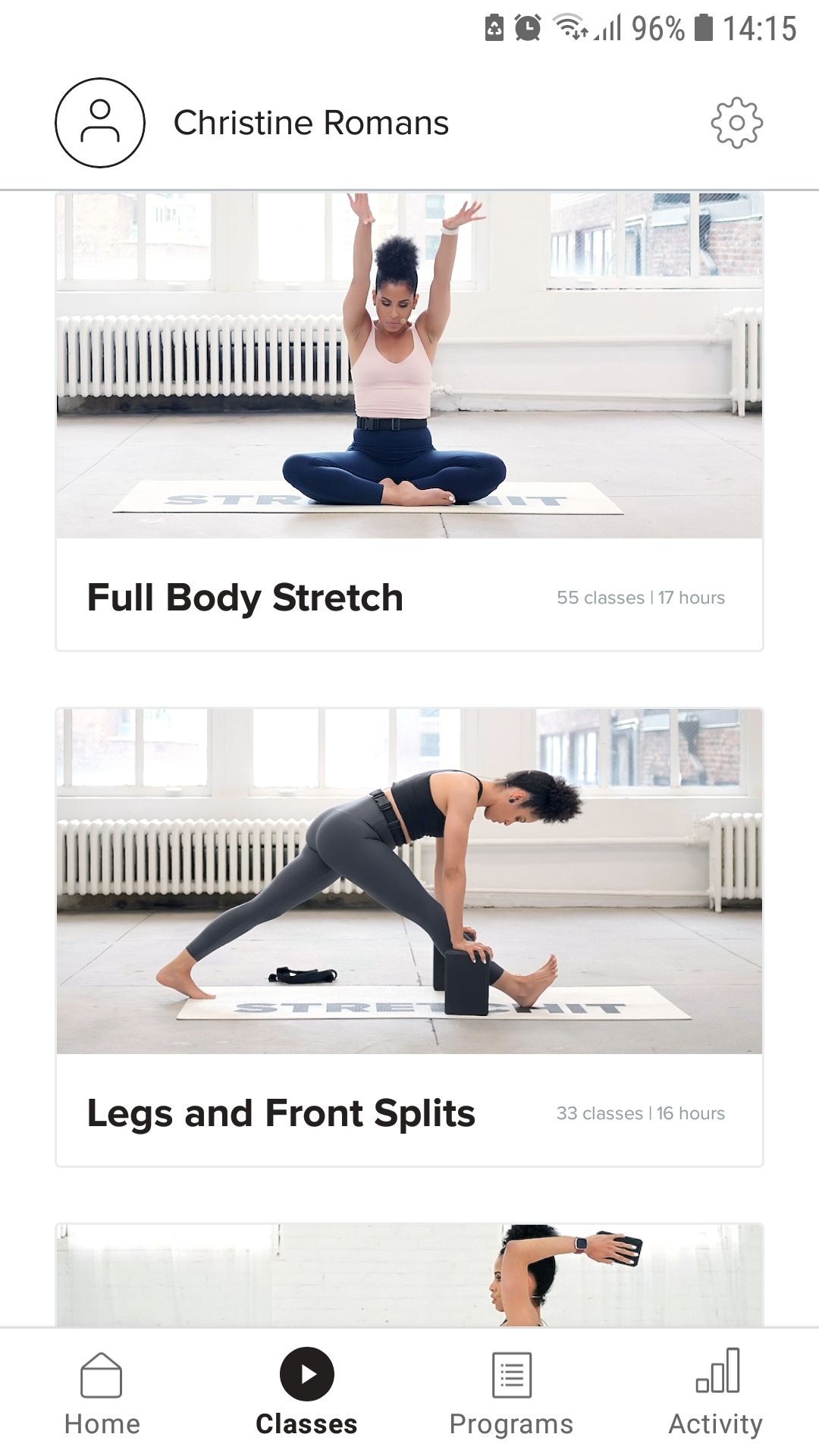 Lớp học trên ứng dụng di động StretchIt